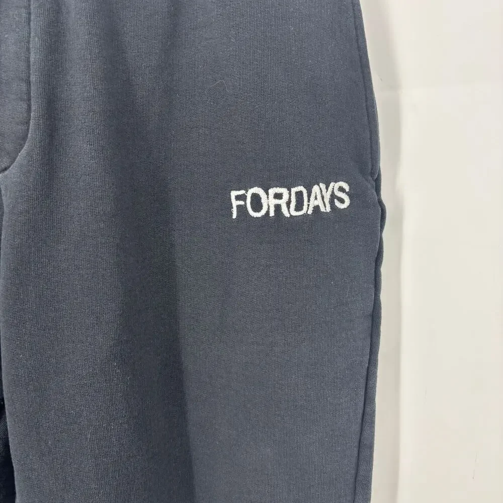 Fordays joggers women's size large black white organic cotton casual easy - Picture 3 of 7